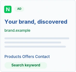 PowerLink keyword text ad mockup