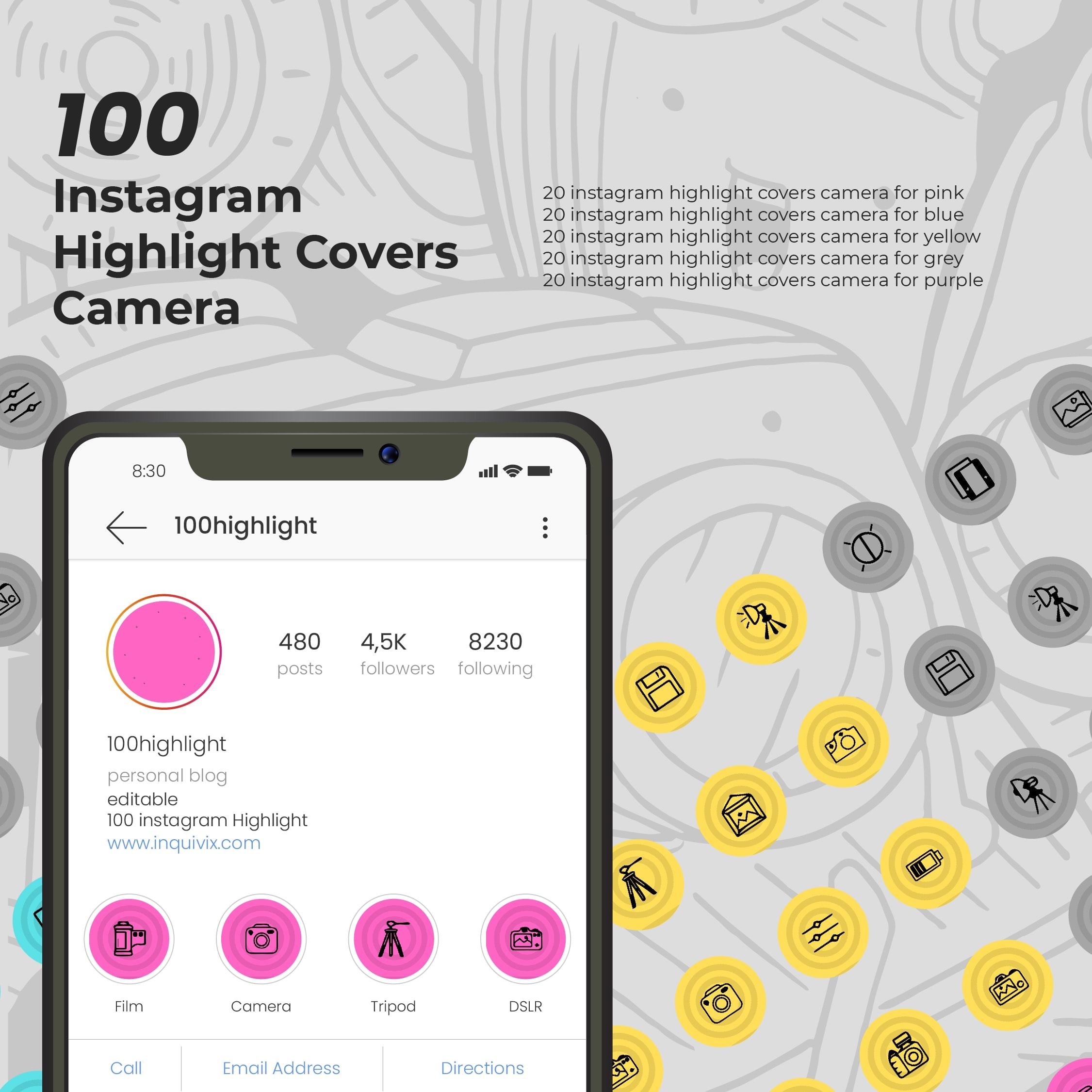instagram highlight covers camera