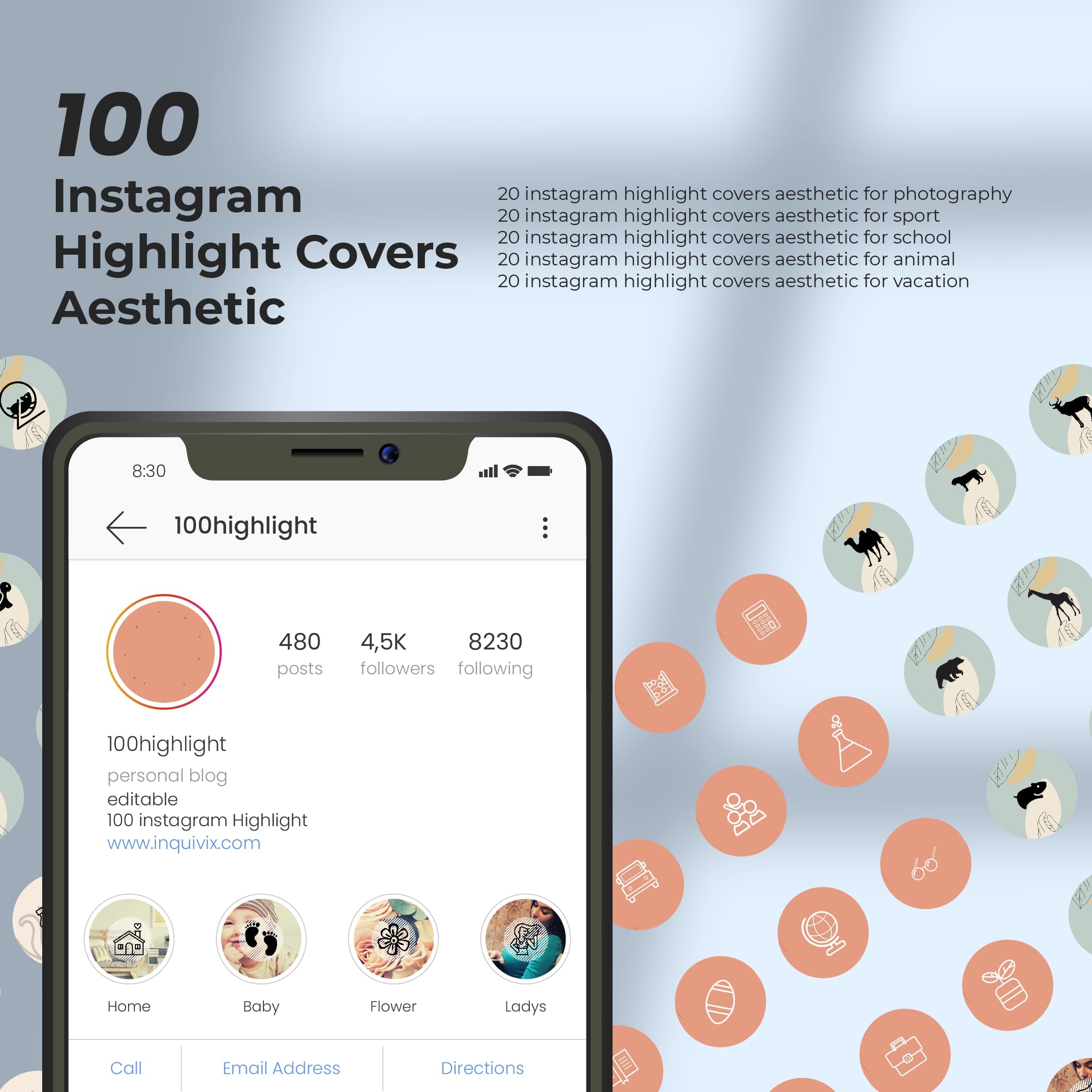 instagram highlight covers aesthetic