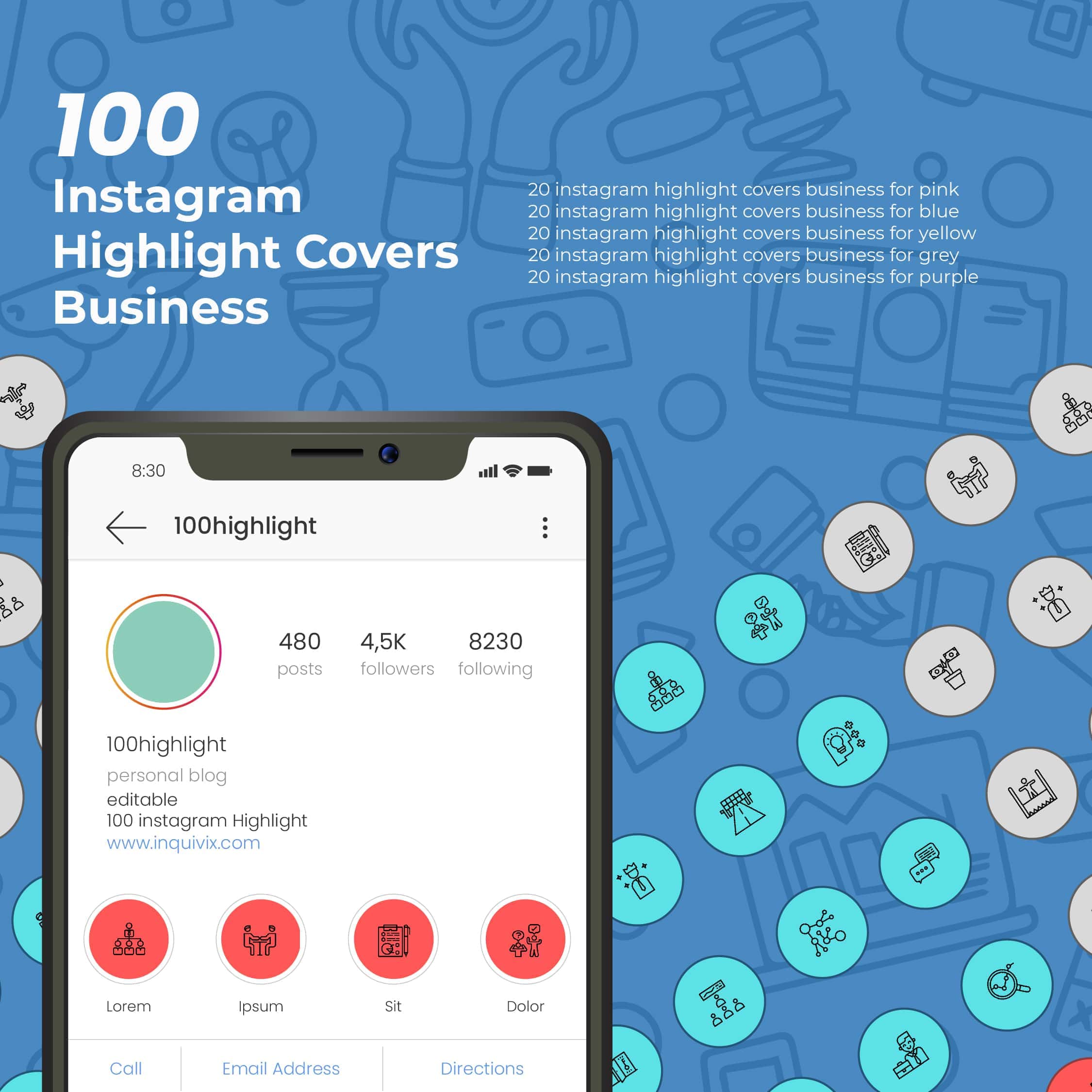 instagram highlight covers business