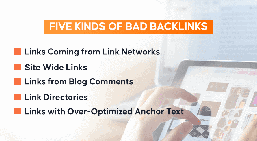 Five Kinds of Bad Backlinks