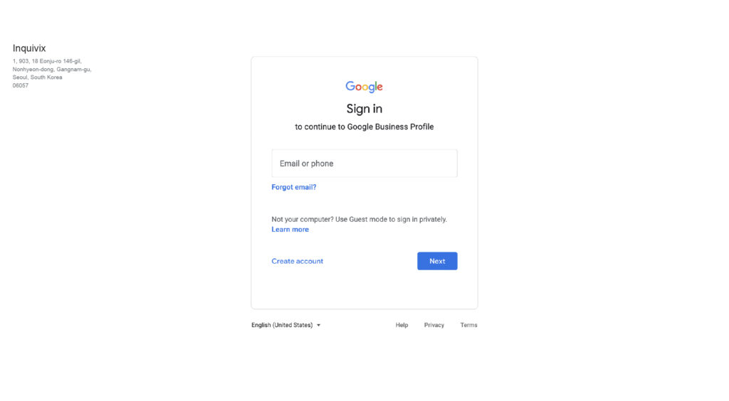 Step 2 - Log in with your Google account