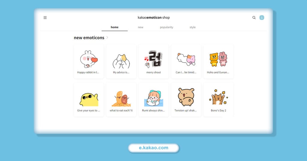 Kakao Emoticons Shop in Korea | Inquivix
