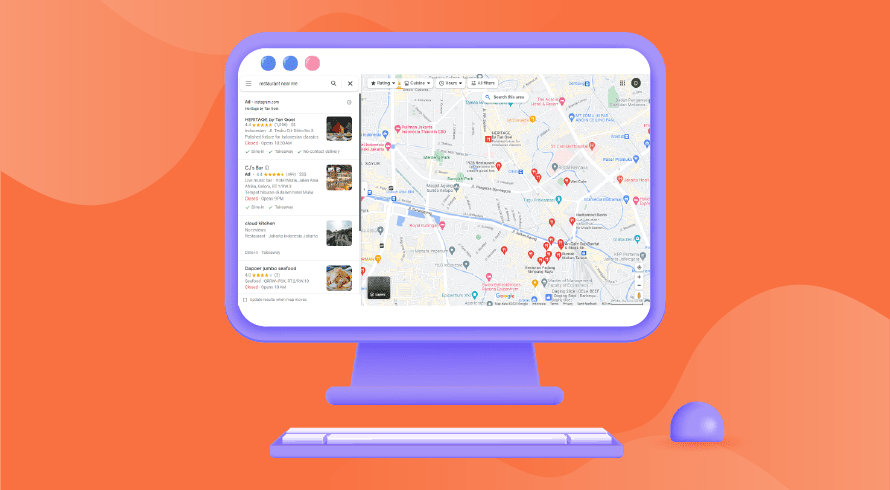 A Google Map Pack for local restaurants | INQUIVIX