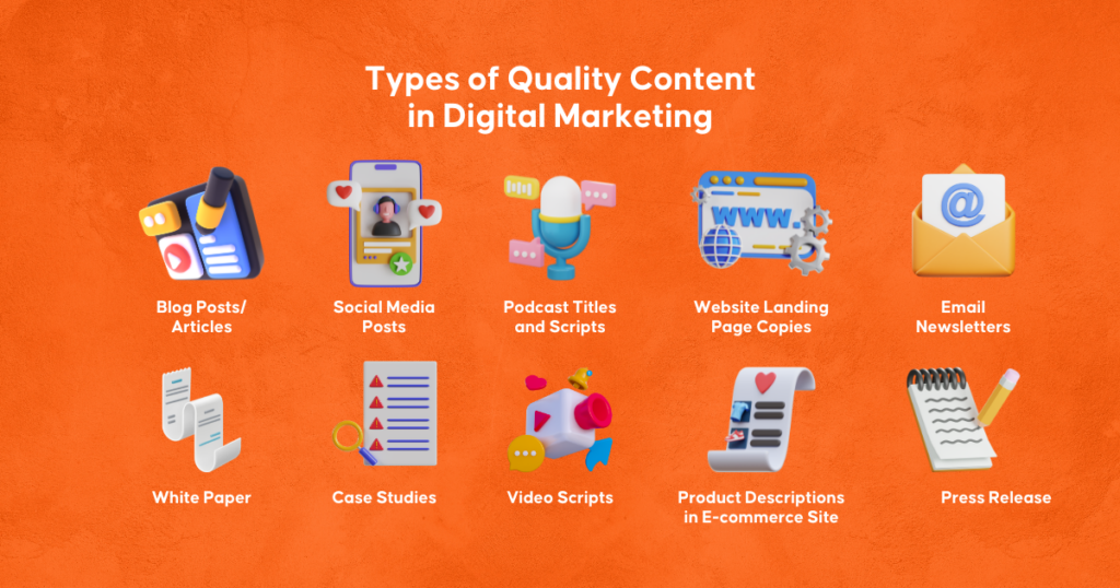 Types of Content for Digital Marketing