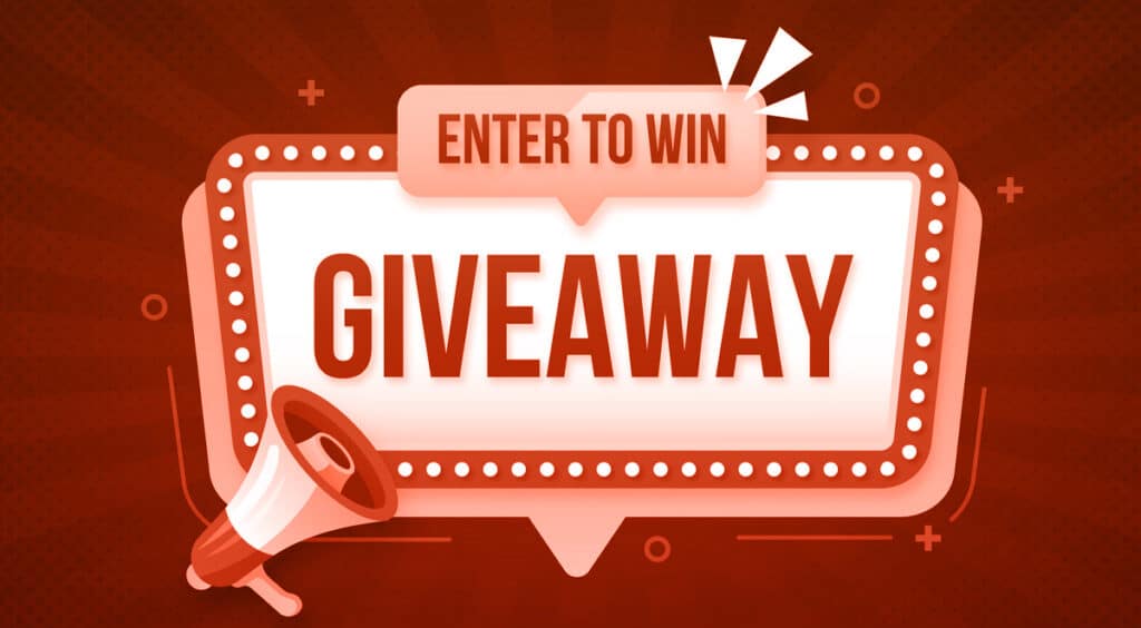 A giveaway banner