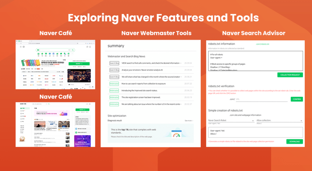 Naver Features and Tools